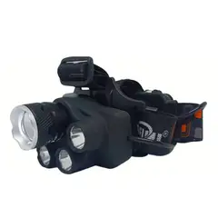 CAFINI - Linterna Frontal 7627C-5 Leds Recargable Multifuncional Azul