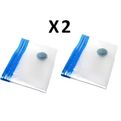 GENERICO - Set de 2 bolsas Para Guardar y Comprimir Ropa 70x100 cm