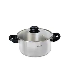 RECORD - Olla aluminio pulida festejo con tapa de vidrio n°20