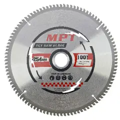 GENERICO - DISCO CORTE ALUMINIO 100T 10PULG MPT TOOLS