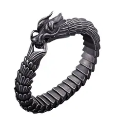 AFRODITA - Pulsera Dragón Negro Para Hombre