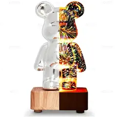 ELMEJORPRECIO - Lámpara RGB Para Dormitorio Modelo Oso Con 7 Cambios De Luces