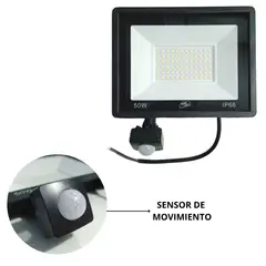 HOME LIGHT - Reflector led con sensor de movimineto 50W Luz Dia