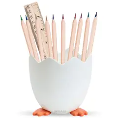 MINARI - Organizador de Escritorio Oficina Porta Lapicero Huevito H20