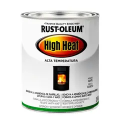 RUST OLEUM - PINTURA ALTA TEMPERATURA HIGH HEAT NEGRO MATE 946 ML