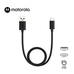 MOTOROLA - Cable De Carga y Datos SJ6473 Usb-A a Usb-C 1m Negro