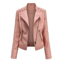BLWOENS - Chaqueta de PU Rosa - Mujer