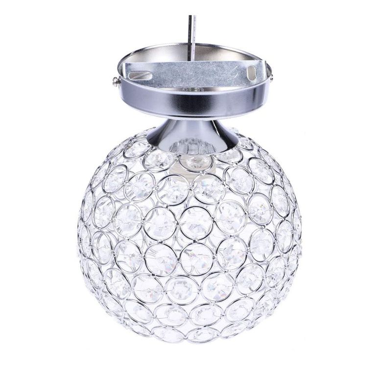 Home-neat moderna lámpara de techo cristal con sombra hierro ø15cm