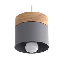 HOME NEAT - Nórdica e27 lámpara colgante moderno lámpara de techo hierro y madera
