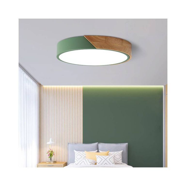 Moderna de madera de techo de led luces colgantes dormitorio lámparas