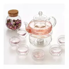 GENERICO - Tetera de borosilicato 1.1 lt c/filtro