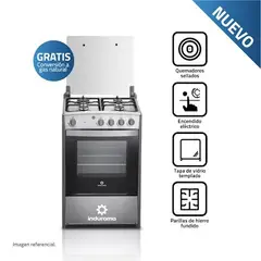 INDURAMA - COCINA CORUÑA 4 HORNILLAS CROMA