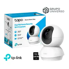 TP LINK - Cámara de Vigilancia Wi-Fi Tapo C200 360° 1080P Full HD + SD 128GB