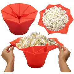 GENERICO - Bowl de Silicona para Pop Corn en Microonda
