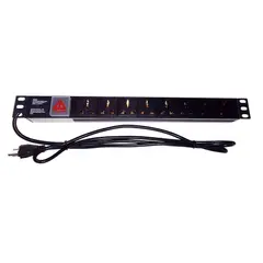 AMERICAN NET - PDU regleta de ENERGIA 8 tomas para rack - metal- CORDON 1.8 metros
