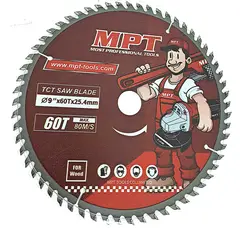 GENERICO - DISCO CORTE MADERA 9PULG 60T PROFESIONAL MPT TOOLS