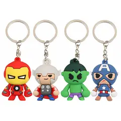 MARVEL - Colección 4 Llaveros Mini Figura – Avengers –