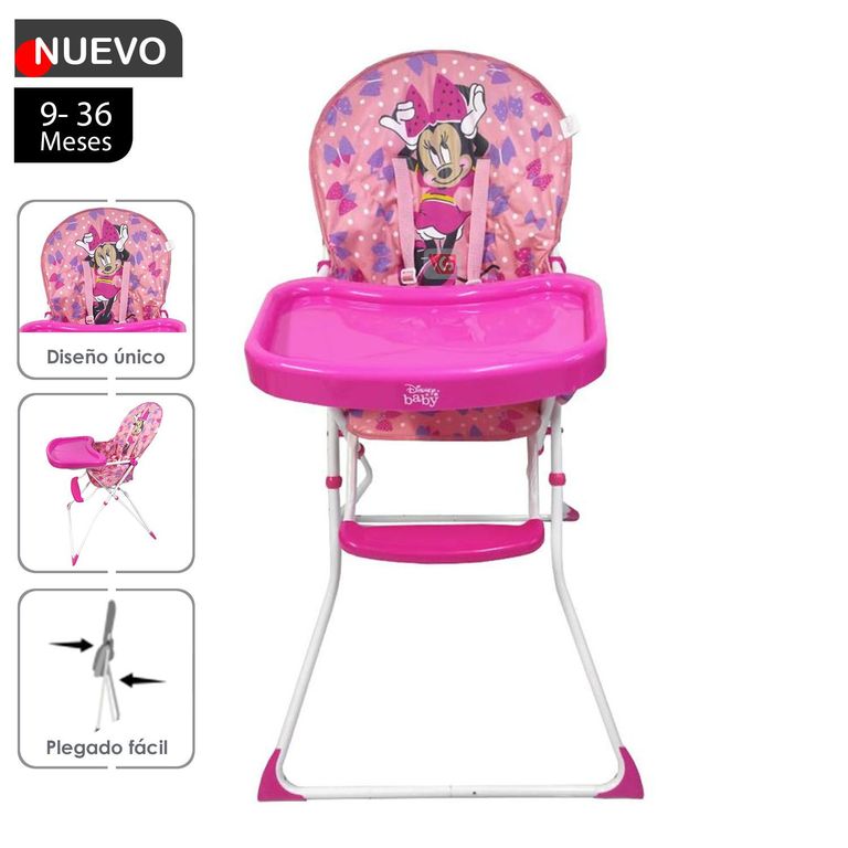 Silla de Comer plegable Minie Rosado
