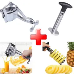 GENERICO - Cortador de Piña en Espiral Y Exprimidor de Zumos de Citricos Naranjas