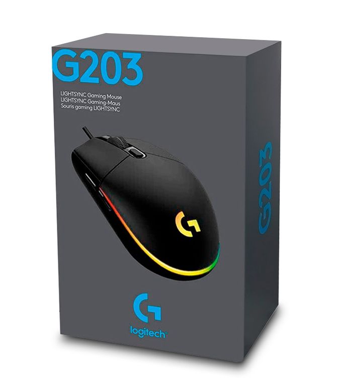 Mouse G203 RGB LIGHTSYNC Con 6 Botones P/Juegos