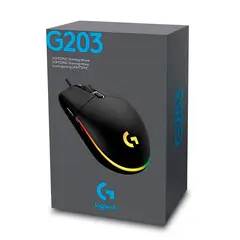 LOGITECH - Mouse G203 RGB LIGHTSYNC Con 6 Botones P/Juegos