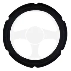 GENERICO - Funda Timón Auto Acolchado diseño puntitos forro protector