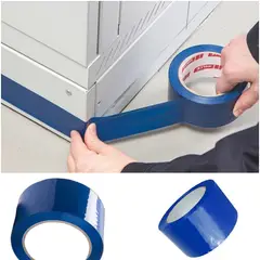 GENERICO - Cinta de embalaje de colores 200 Yardas - Azul / 12 Und.