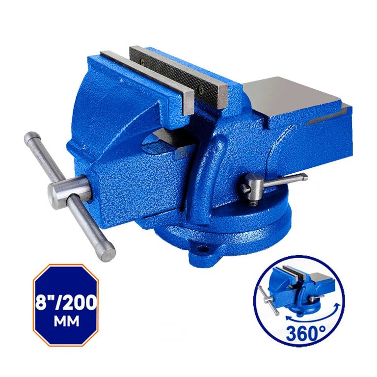 TORNILLO DE BANCO 8 pulg MORZA YUNQUE PRENSA GIRATORIA GRANDE