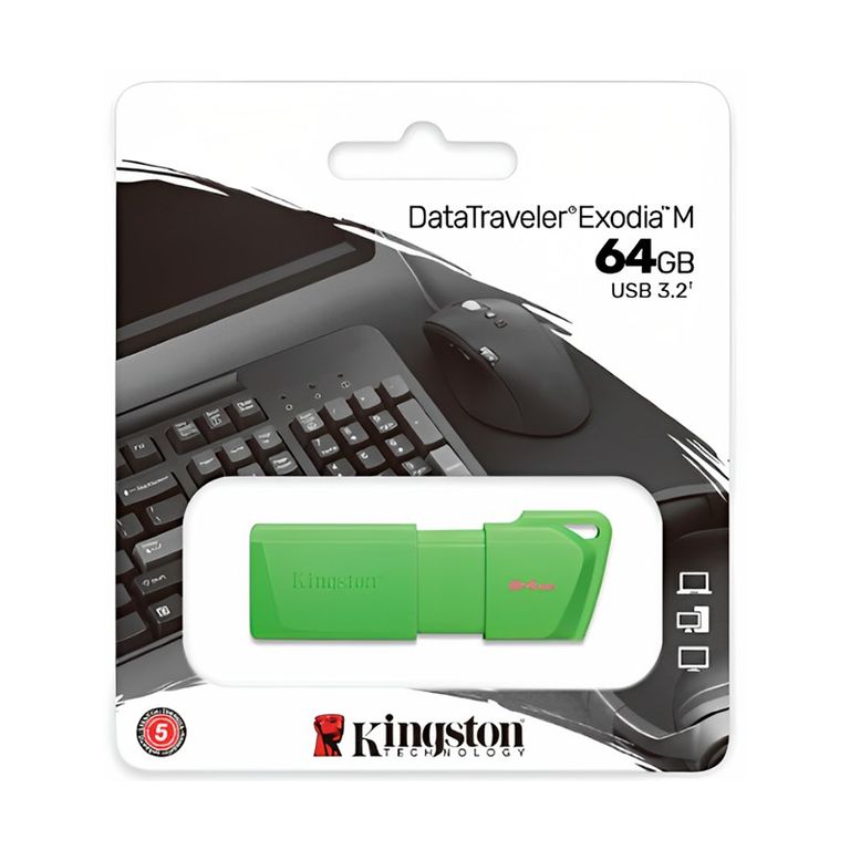 MEMORIA USB 3.2 EXODIA M DE 64 GB NEON VERDE