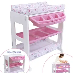 EBABY - Bañera Cambiador NATIEL 815-1 Rosado