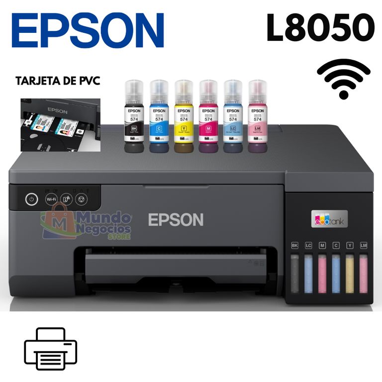 Impresora Fotografica L8050 A4 Wifi PVC CD 6 Tintas