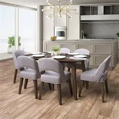 GENERICO - Juego de Comedor 6 sillas Living Furniture Fanny Marrón