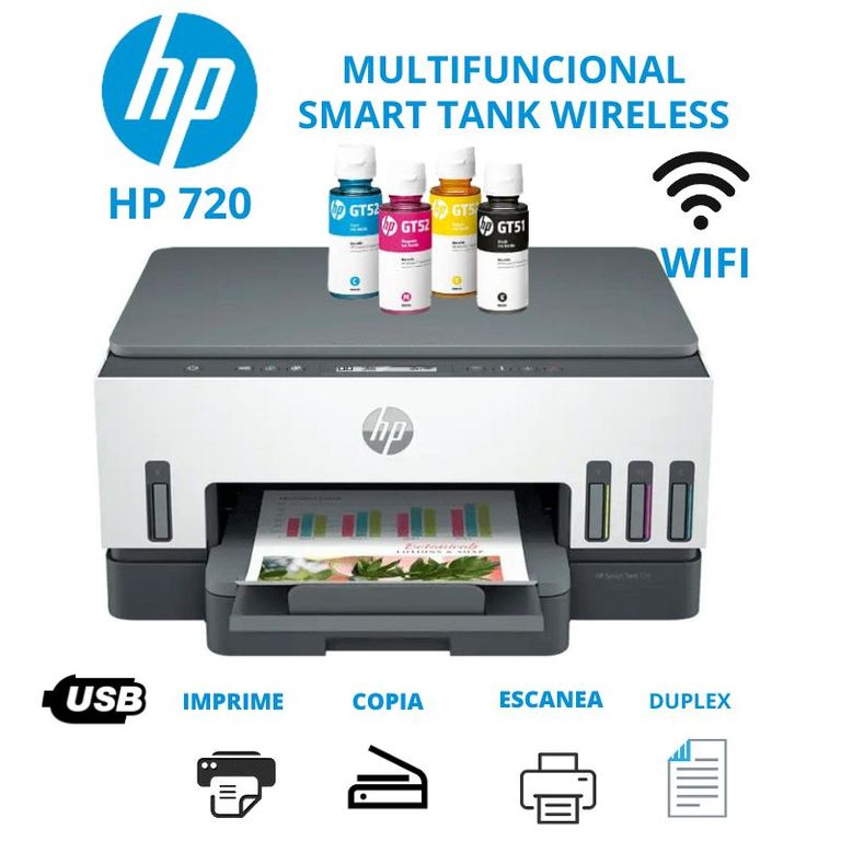 Impresora Multifuncional Smart Tank 720 Wifi Duplex