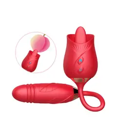 GENERICO - Potente vibrador doble sube baja y simula a la lengua