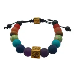 LUCYANA JOYAS Y ACCESORIOS - Pulsera para Mujer 7 Chakras con OM y Árbol de la Vida - Joyas Lucyana