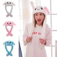 GENERICO - Pack x2 Gorro de Peluche con Orejas Móviles con Diseños