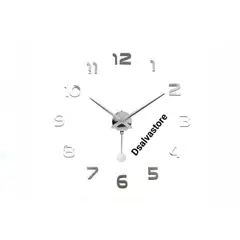 GENERICO - Reloj de pared 3d decorativo modelo europeo PLATEADO
