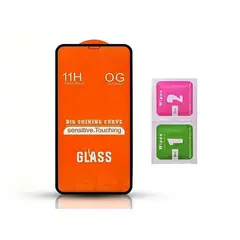 GENERICO - Mica Vidrio Templado 9H para iPhone XR Borde Negro