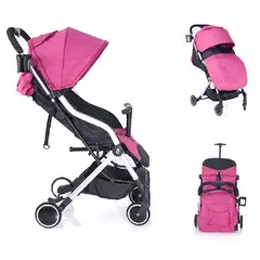 EVEZO - Coche de paseo estilo Maleta Aventir-Rosado