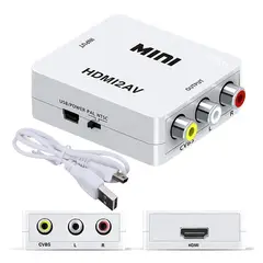 GENERICO - Adaptador Convertidor HDMI a RCA Video Pal NTSC
