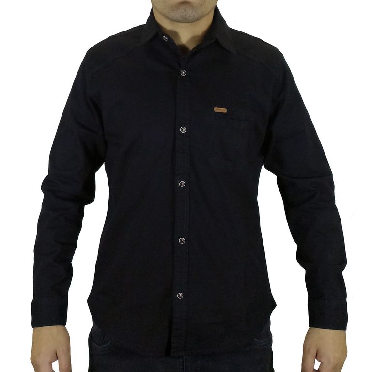 Camisa Drill Hombre - Negro.