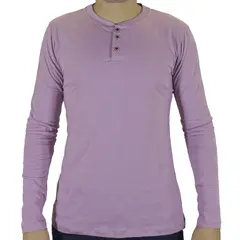 GENERICO - Polo Hombre Manga Larga - Palo Rosa.