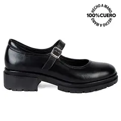 VIALE - Zapato Maryjane Casual TASTE-2301 Negro Cuero