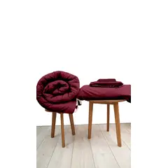 COBITEX HOME - Sábanas + Edredón con corderito 1 plaza Guinda Cobitex 100% algodón.
