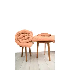 COBITEX HOME - Sábanas + Edredón con corderito 1.5 plazas Melón Cobitex 100% algodón