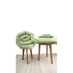 COBITEX HOME - Sábanas + Edredón con corderito King Verde Cobitex 100 algodón