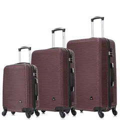 DUKAP - Set de Maletas Juego de 3 Royal VinoTinto RYJV1