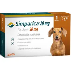 SIMPARICA - Antipulgas 20 mg X 3 Tabletas 5 - 10 KG