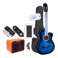 GENERICO - PACK ELECTROACUSTICO NYLON AZUL