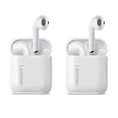 LENOVO - Set 2 De LP2 Bluetooth inalámbricos Audífonos-Blanco